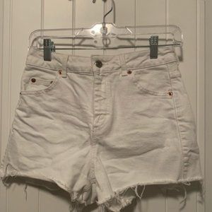 Topshop White Denim Shorts